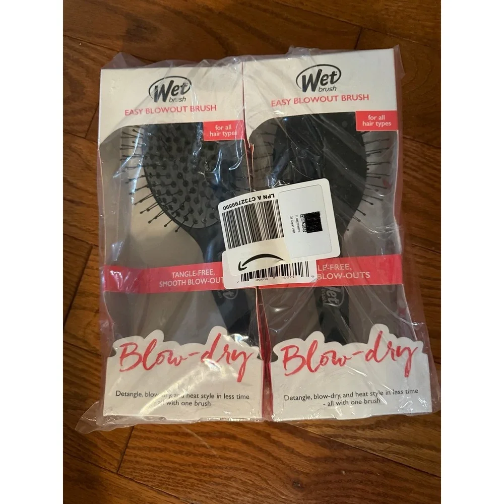 Wet Brush Set - 2 black Easy‎ Blowout Brush Blow Dry - new